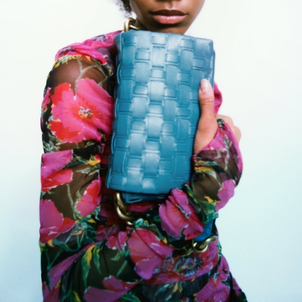 ZARA BNWT Turquoise Leather Chain Strap Shoulder bag BNWT